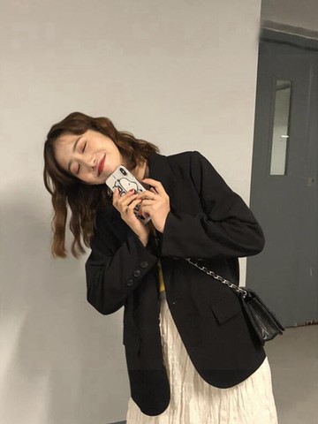 西裝外套女年春秋新款上衣寬松高級感炸街小個子短款西服早秋