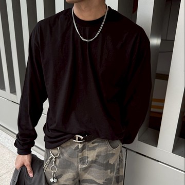 【AMERO】男裝 女裝 長袖圓領T恤 素面 寬鬆版型