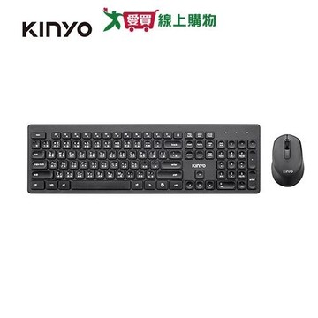 KINYO 2.4GHz無線鍵鼠組GKBM886-黑色【愛買】
