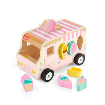費雪木製玩具形狀分類冰淇淋車