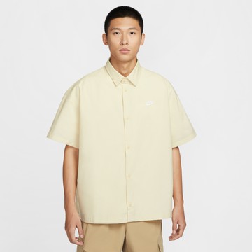 【NIKE】AS M NK CLUB SS BTN SHIRT OS 男 短袖上衣 淺卡其色-HJ2027234