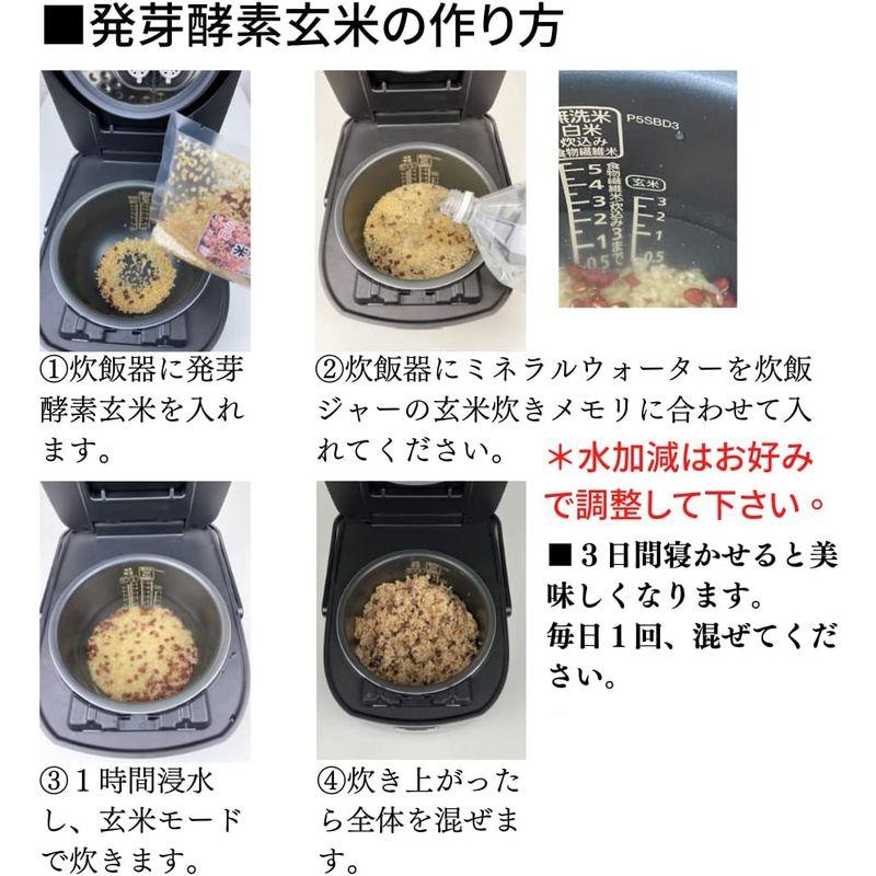 残留農薬ゼロ 発芽酵素玄米炊飯セット 無洗米３合×５（約30食分）ご自宅で作る発芽酵素玄米 かんたん 発芽酵素玄米 発芽玄米 酵素玄米 発酵