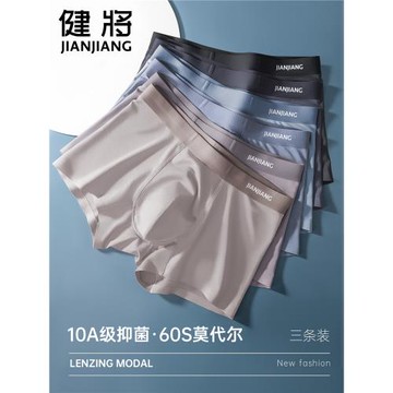 健將男士內褲莫代爾男平角褲男生冰絲男款抗菌男式大碼四角短褲頭