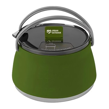 m square矽膠折疊燒水壺 1L / 軍風綠  1個