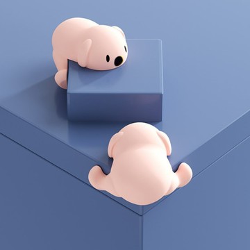 翹臀犬桌角防撞器(4入一組)