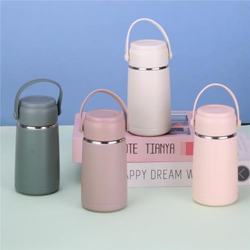 新款迷你口袋不銹鋼保溫杯小容量便攜簡約提手杯學生小巧耳機杯