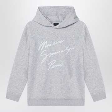 Grey hoodie with embroidered logo