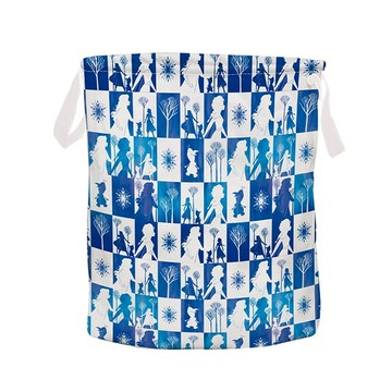 【Disney 迪士尼】圓形收納桶-冰雪奇緣 冰雪季節 （直徑35*高47cm）_廠商直送