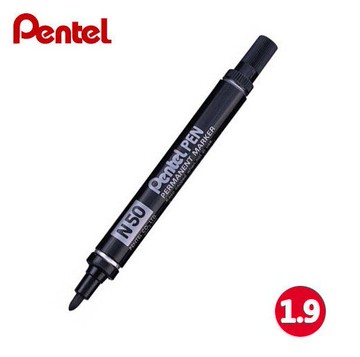 飛龍 Pentel 油性麥克筆 N50-A (黑) (1.9mm) (圓頭)