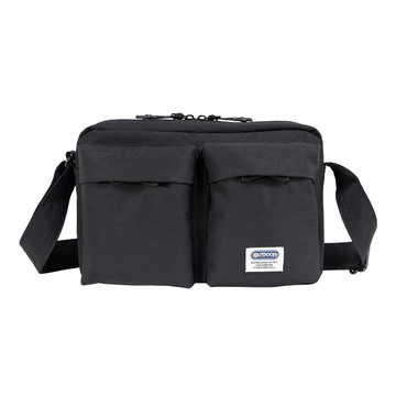 【OUTDOOR】慢活宣言橫式側背包-黑色 ODWO13ZUOABZ30BK