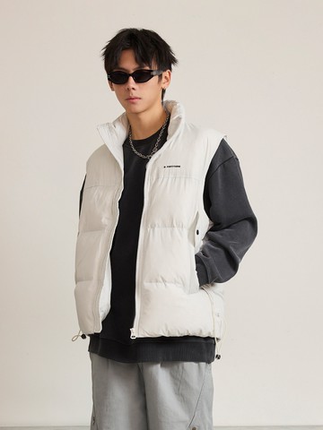 簡約立領舖棉厚背心