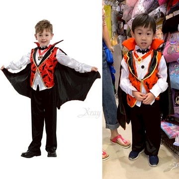 吸血鬼 帥氣吸血小伯爵，萬聖節服裝 兒童 化妝舞會 變裝派對 貴族 德古拉 吸血鬼，X射線【W283853】