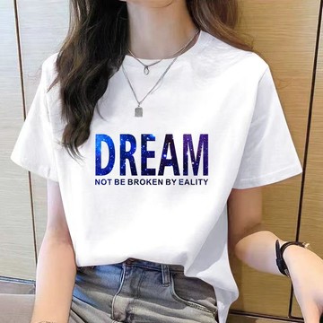 🌷多色可選 100%純棉t恤 時尚潮流字母印花T恤 大尺碼女裝 短袖上衣女 短袖t恤 休閒上衣 顯瘦遮肉 女裝