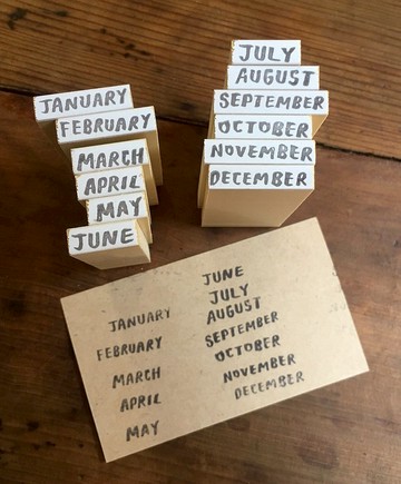 丸丸貓月曆印章(一共12個月) 一組 12入