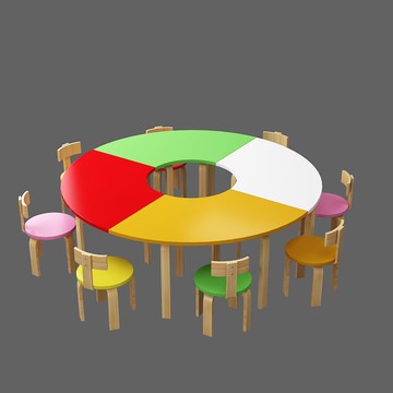 繪畫桌 培訓班桌椅組合學習桌子輔導班中小學生實木繪畫美術課桌椅【MJ18365】