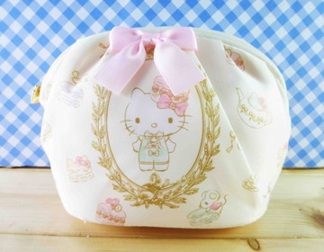 【震撼精品百貨】Hello Kitty 凱蒂貓~化妝包/筆袋-淑女甜點(白)