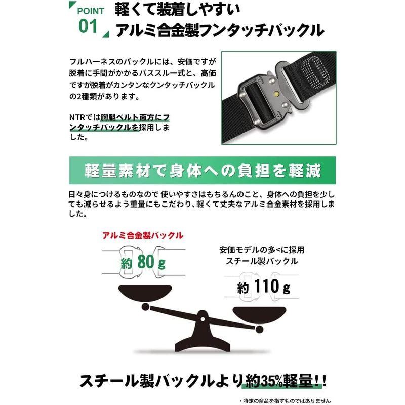 2022新規格適合フルハーネス安全帯 新規格 セット 腹部と胸と脚