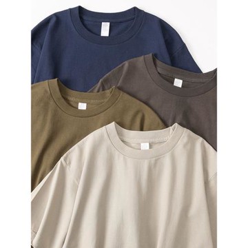 重磅 高級體感！250g重磅純棉短袖t恤美式休閑純色寬松男女款上衣