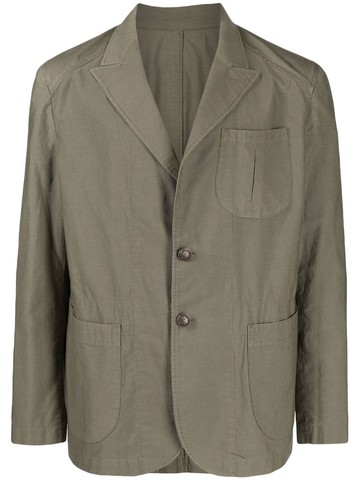 Man On The Boon. - ribbed alternative suit jacket - men - Cotton/Polyester - 48 - Green