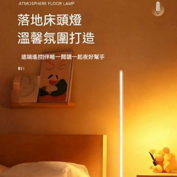 立燈/落地燈 氛圍落地燈 客廳臥室床頭家用 智能語音遙控三色USB插電 INS氛圍 140CM白色