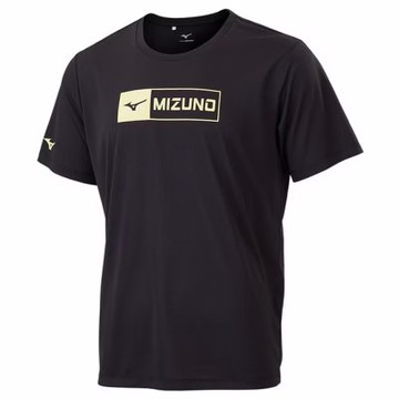 MIZUNO 美津濃 短袖上衣 男 吸濕排汗 訓練 慢跑 黑 32TAC00109