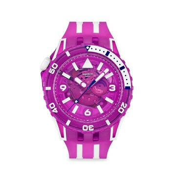 【swatch】SCUBAQUA 電光紫紅 FLOWER HAT SSCU09P100 (51.5mm)