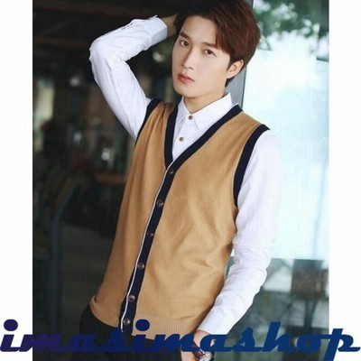 メンズカーディガン 前開きニットベスト メンズ カジュアルベスト Vネック トップス チョッキ ニットセーター全店2枚 通販 Lineポイント最大get Lineショッピング