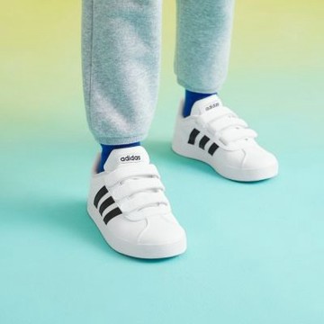 【adidas 愛迪達】 VL COURT 2.0 運動休閒鞋 休閒鞋 童鞋 DB1837