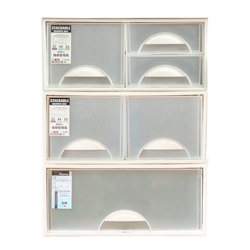 【dayneeds】極簡澈亮可自由堆疊抽屜收納箱組