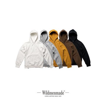 400g日系美式復古重磅厚實純棉加絨連帽衛衣橫紋編織基礎男女秋冬