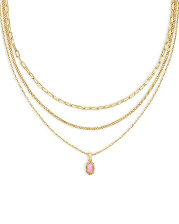 Kendra Scott Mini Elisa Triple Strand Necklace, 16