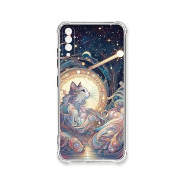 A系列(其他) 殼 TRON 三星 A70 夏夜流星與貓 四角防摔殼 手機殼