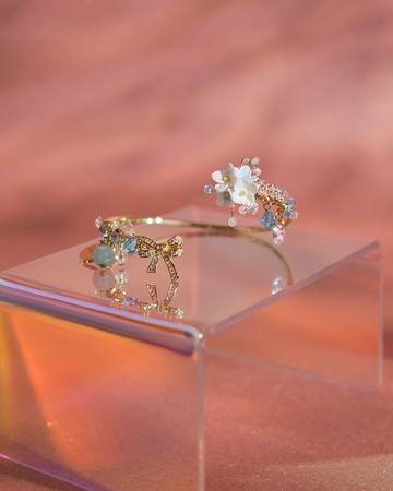 漩 - 繡球軌跡蝴蝶結手環