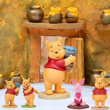 現貨 日本扭蛋 Pooh 小熊維尼搞笑臉公仔 扭蛋 小公仔 模型 小熊維尼 小豬 桌上小物  T-ARTS 日本進口