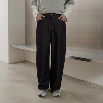 男裝 水洗撞色車線牛仔長褲 S/M/L/XL