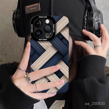 拚接編織條紋蘋果手機殼適用16Promax手機殻15磨砂天使眼14xsiPhone13/12防摔11/手機保護殼/防摔殼