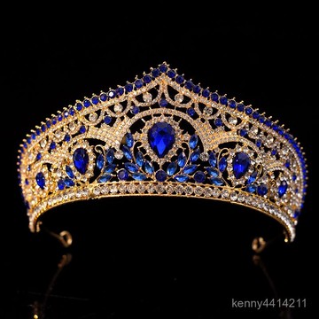 ??工廠直銷奢華水晶皇冠超僊巴洛克王冠公主風成年禮拍照配飾新娘婚禮頭飾