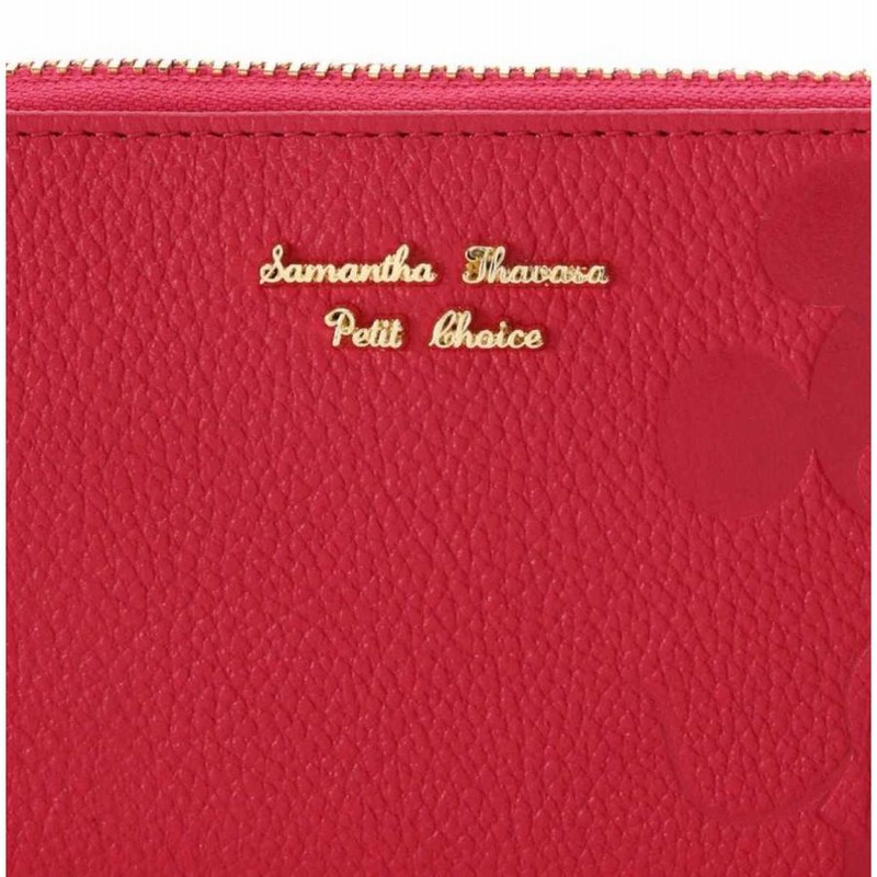 サマンサタバサ　ミニーマウス　コレクション　長財布　牛革　レッド　型押し　希少 サマンサタバサ Samantha Thavasa 「ミニーマウス」コレクション