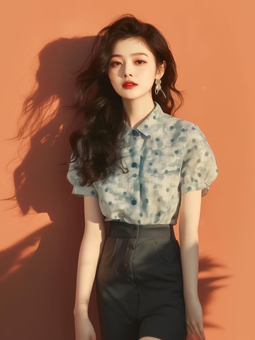 夏季韓風女裝 復古氣質穿搭 今年流行漂亮小衫独特别致绝美上衣 Polo短袖雪紡襯衫 顯瘦雪紡洋裝 日系收腰襯衫女 泡泡袖