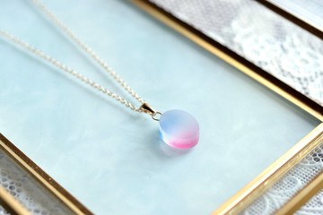 樹脂藝術 方形吊墜・夜色深處