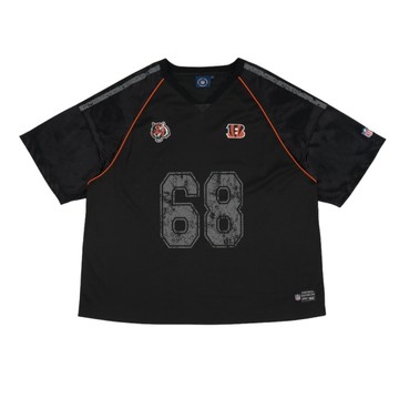 NFL 短T 黑色 CIN 美式足球聯盟 拼接 網布 短袖 中性 2525149220