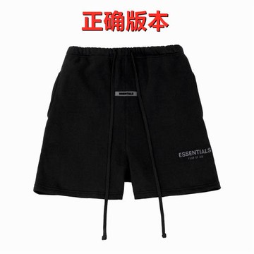 正確版本ESSENTIALS復線高街男女FOG寬松運動休閑短褲字母反光