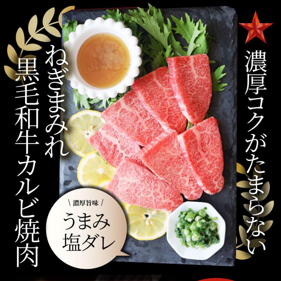 A4,A5等級 特選 黒毛和牛 カルビ焼肉 250g  ねぎまみれ 旨辛味噌ダレ（ A4 〜 A5等級 ）牛肉 肉 お歳暮 ギフト 食品 お祝い  霜降り 贅沢 黒毛 和牛