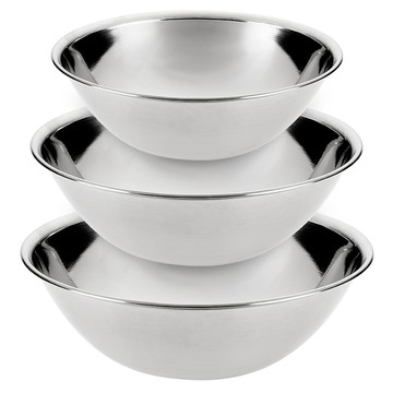 STA AMI 不鏽鋼攪拌碗 3件組  3種尺寸  鐵盆22cm+鐵盆24cm+鐵盆27cm  1組