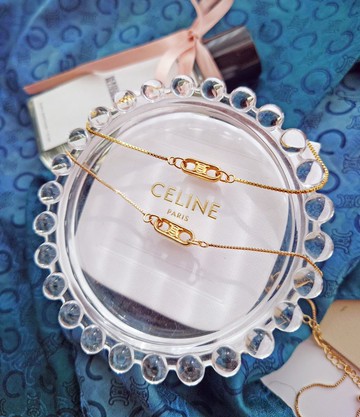 中古真品 CELINE 迷你凱旋門 項鍊頸鏈手鏈手鍊 耳環包包掛件掛飾