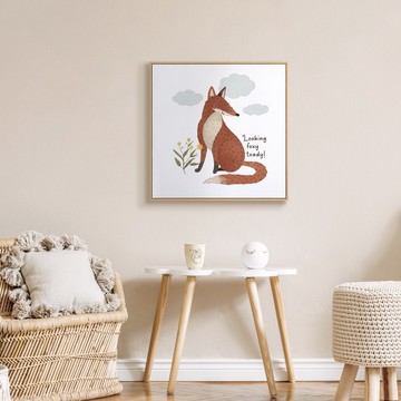 今天真俏皮! - 秋日童趣狐狸掛畫/療癒房間佈置/幼兒園擺設