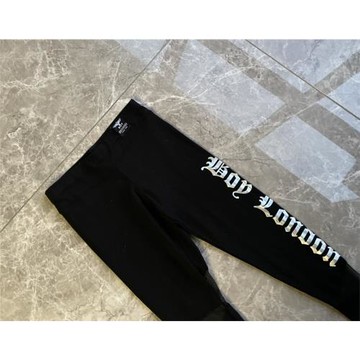 潮品 時髦高街感修身彈力健身褲 女