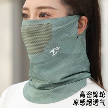 🚚臺灣出🚚男士掛耳防曬面罩夏季護頸全臉防紫外線冰絲騎行釣魚戶外套頭口罩 外脖套口罩 高效防曬 冰絲透氣面罩