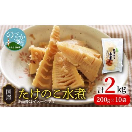 ふるさと納税 国産 たけのこ 水煮 200g×10 計2kg　N067-ZA397 宮崎県延岡市