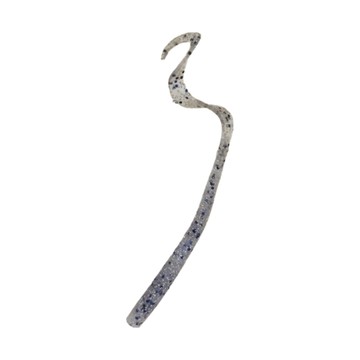 Gary YAMAMOTO 長捲尾蛆  4吋  10入/包  美國產  珍珠藍 + 黑顆粒 + 銀亮片